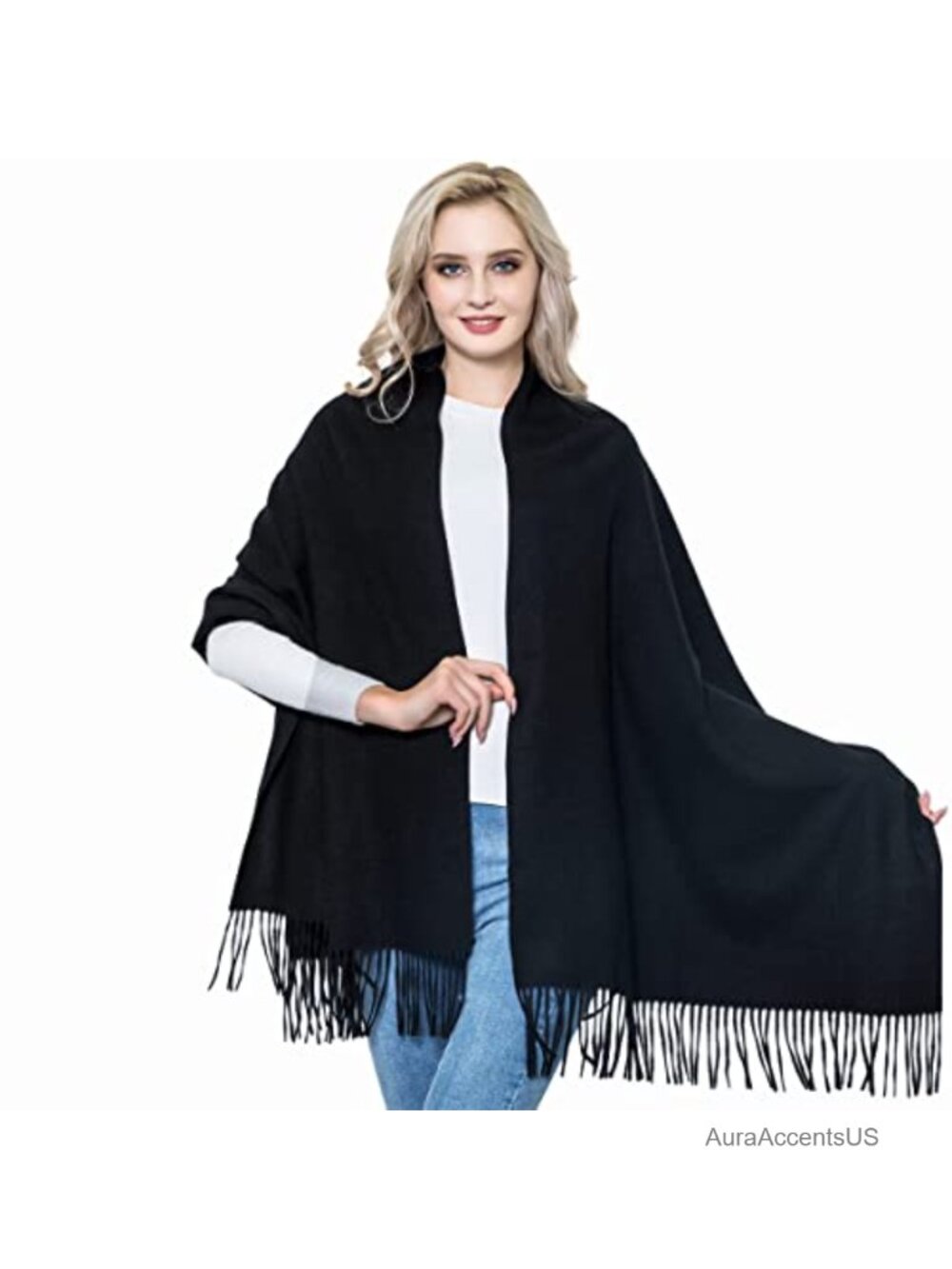 Wool Pashmina Scarf Shawl Soft Warm Wrap for Women Wedding Formal